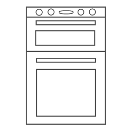 Line drawing of a double oven